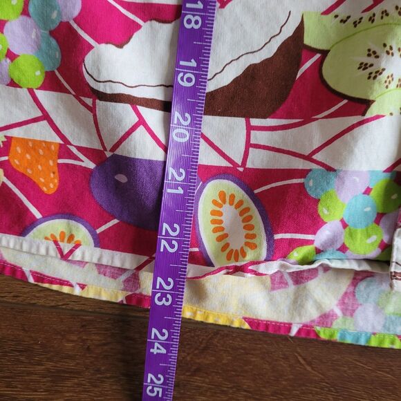 Vintage 80s Esprit Kids Food Fruit Print Button Short Sleeve Shirt Teens Sz L - Picture 11 of 14